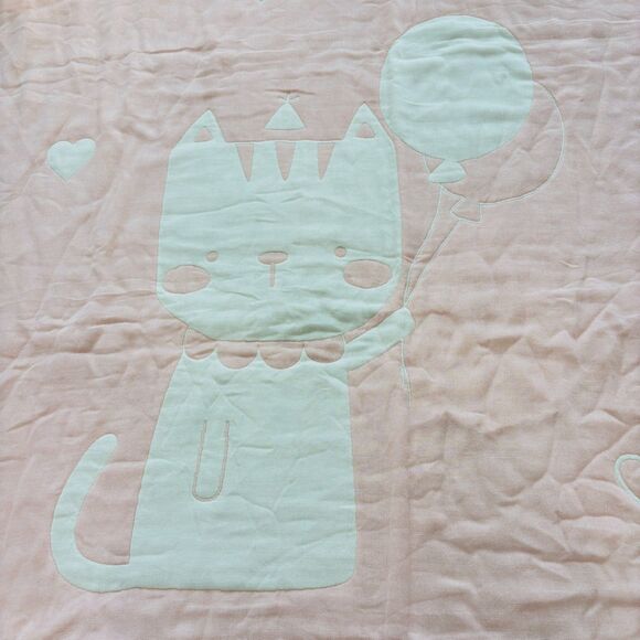 Bamboo Cotton Crib Baby Blanket QBedding Pink Baby Girl Blanket 43 X 43 Soft NWT - Picture 5 of 8